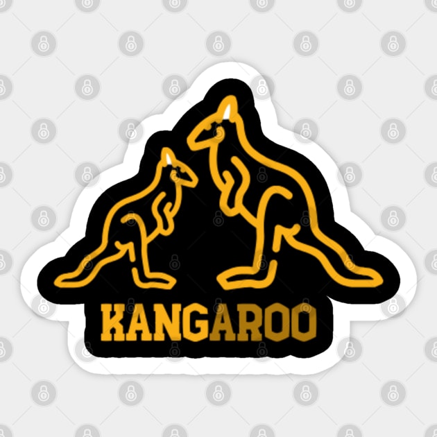 kangaroo family Sticker by dodolanlaku
